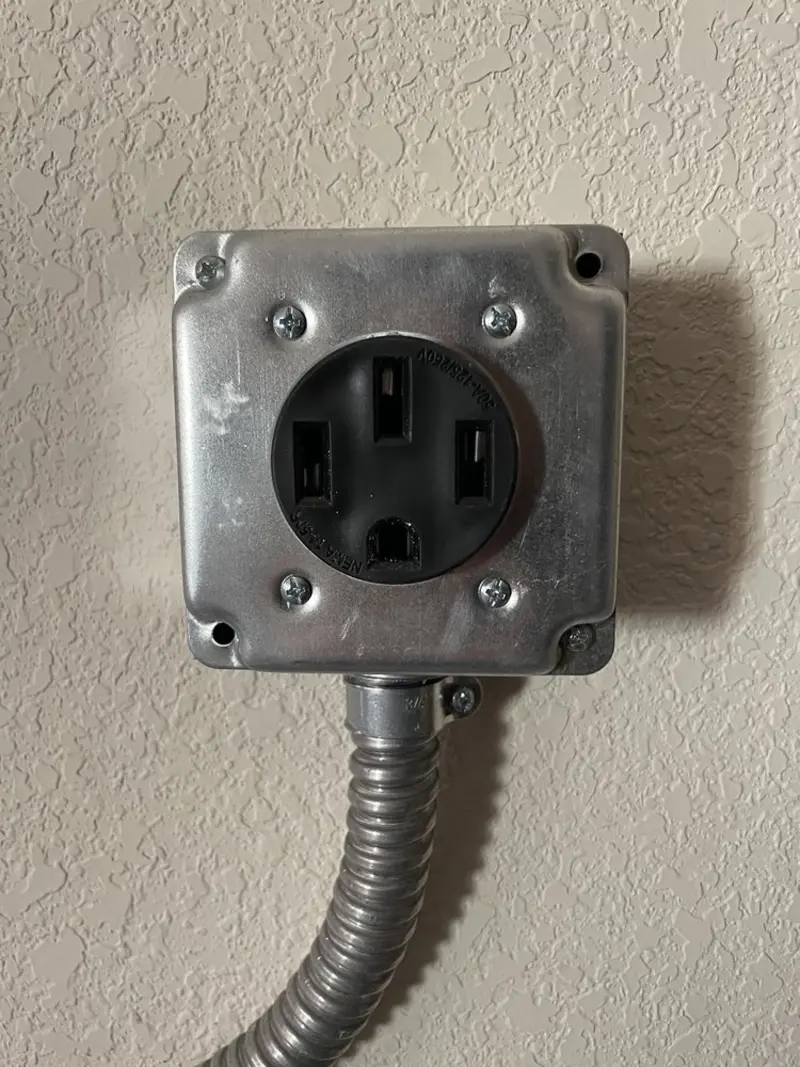 NEMA 14-50 outlet installed for Smart Home Electrical in Carney